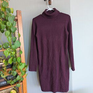 Maroon sweater dress, L